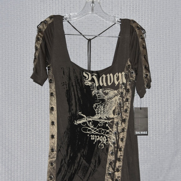 Salvage Small Mixed Media Jersey Summer Dress S NE - Picture 4 of 9